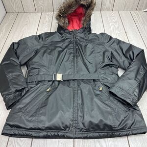 The North Face Charcoal Ski Jacket with Fur Trim
